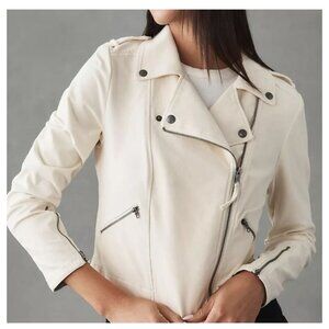 Anthropologie Marrakech Jaxon Cream Moto Jacket Large